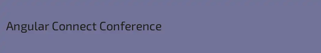 Angular Connect Conference